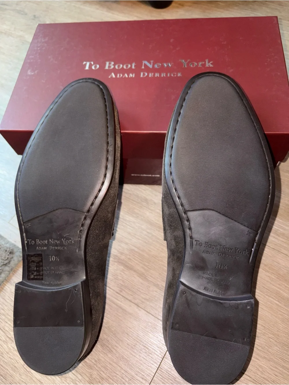 To Boot Men's Gray Suede Penny Loafers